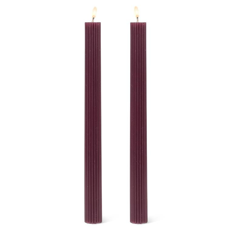 Ridged Taper Candle, 2 Pc.