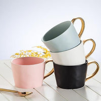 Mint Matte Cup w/ Gold Handle 12oz