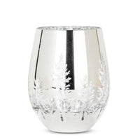 Winter Trees Christmas Wine Glass