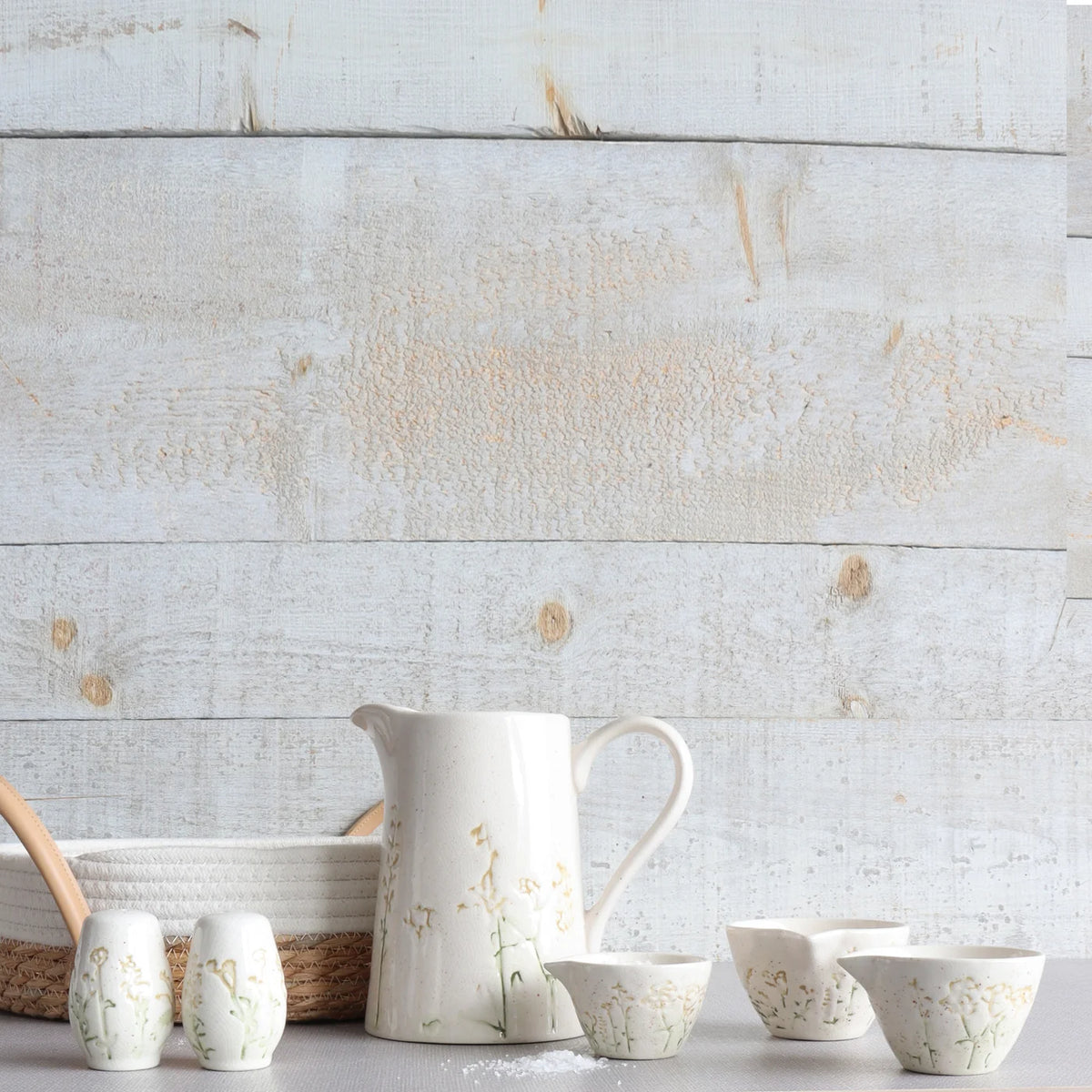 Embossed Floral Salt & Pepper