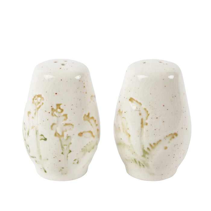 Embossed Floral Salt & Pepper