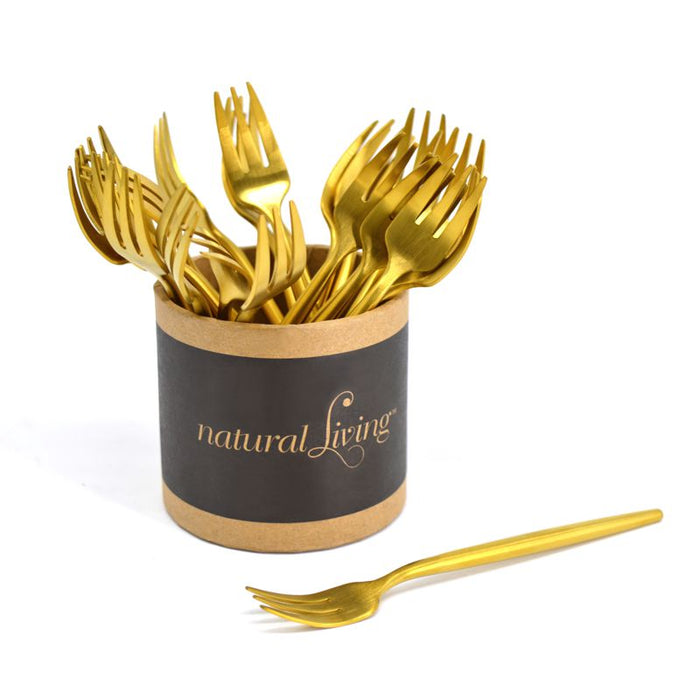 Mini Matte Gold Forks