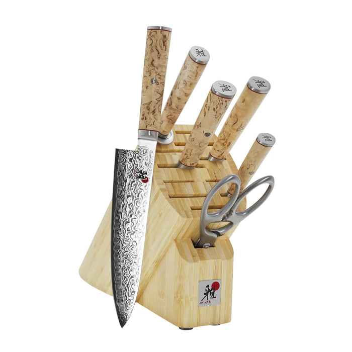MIYABI 5000 MCD 7 Piece Knife Block Set, Brown-0