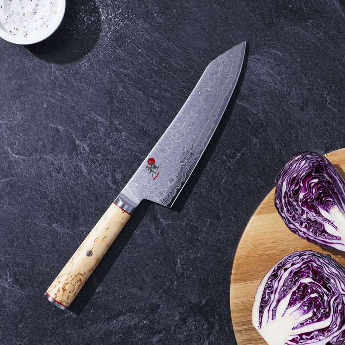 MIYABI 5000 MCD 7 inch Rocking Santoku, Brown