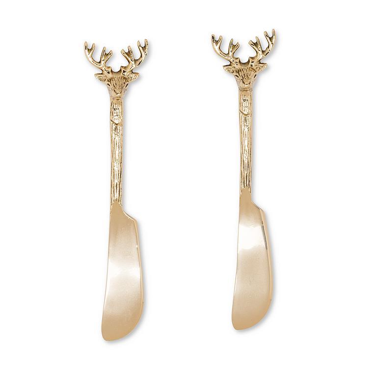 Stag Head Pate Spreaders-Set of 2