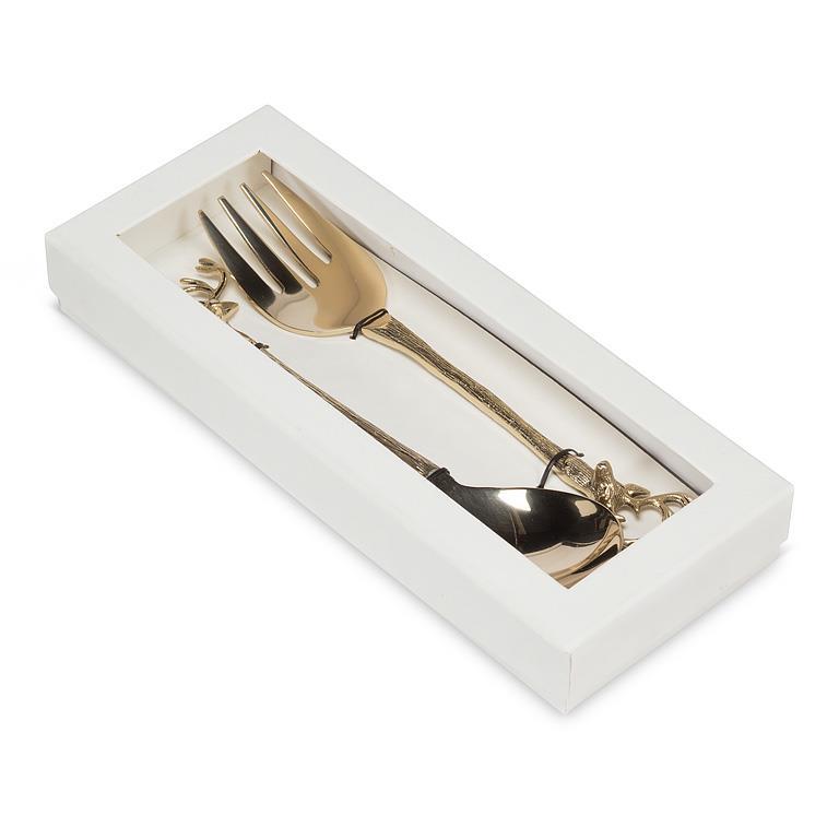 Stag Head Christmas Salad Servers