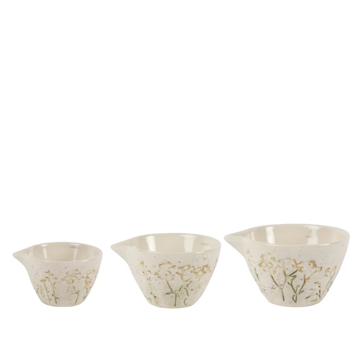 Embossed Floral Mini Bowls Set Of 3