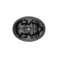 STAUB La Cocotte 1 L Cast Iron Oval Cocotte Pig Lid, Graphite-Grey-1