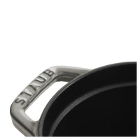 STAUB La Cocotte 1 L Cast Iron Oval Cocotte Pig Lid, Graphite-Grey-3