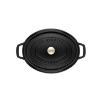 STAUB La Cocotte 8 L Cast Iron Oval Cocotte, Black