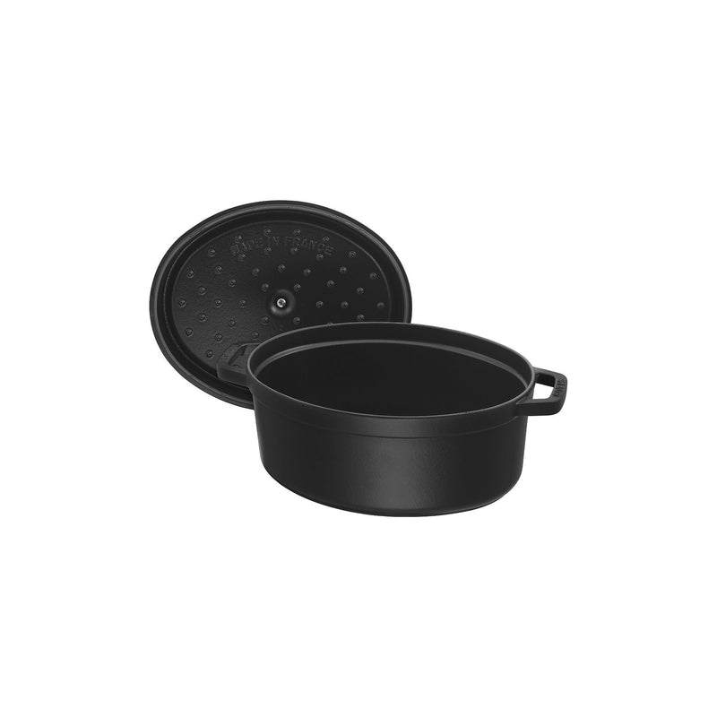 STAUB La Cocotte 6.75 L Cast Iron Oval Cocotte, Black-2