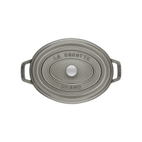 STAUB La Cocotte 5.5 L Cast Iron Oval Cocotte, Graphite-Grey