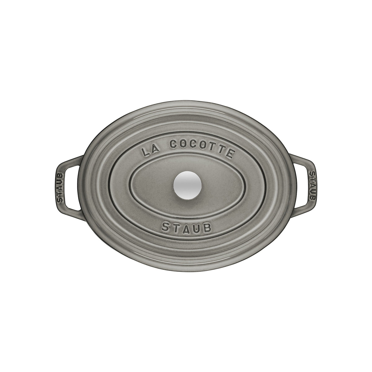 STAUB La Cocotte 6.75 L Cast Iron Oval Cocotte, Graphite-Grey-1