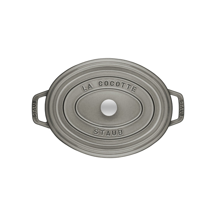STAUB La Cocotte 6.75 L Cast Iron Oval Cocotte, Graphite-Grey-1