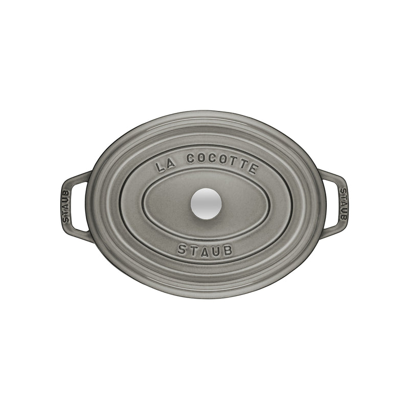 STAUB La Cocotte 6.75 L Cast Iron Oval Cocotte, Graphite-Grey-1