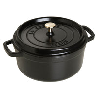 STAUB La Cocotte 3.7 L Cast Iron Round Cocotte, Black-0