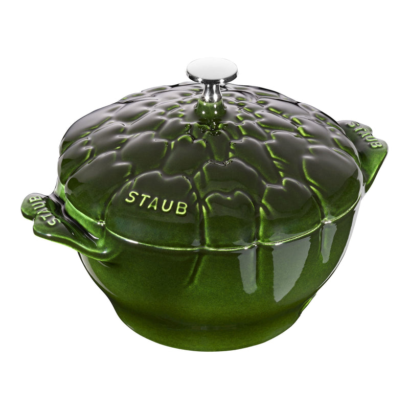 STAUB La Cocotte 3 L Cast Iron Artichoke Cocotte, Basil-Green-0