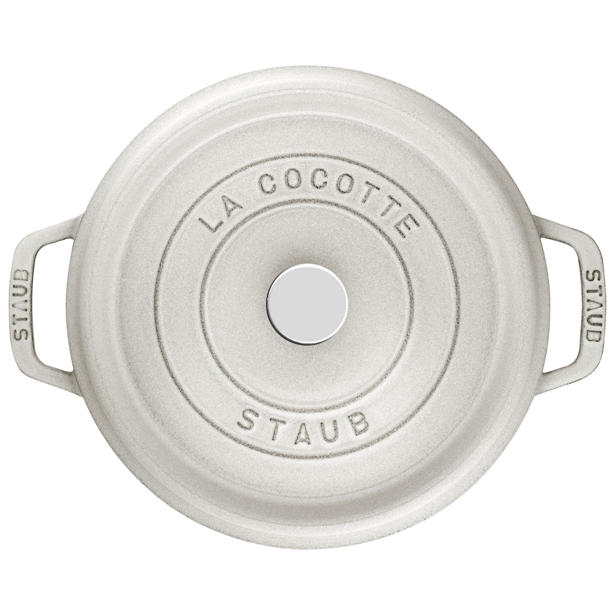 STAUB La Cocotte 5.25 L Cast Iron Round Cocotte, White Truffle-2