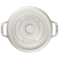 STAUB La Cocotte 5.25 L Cast Iron Round Cocotte, White Truffle-2