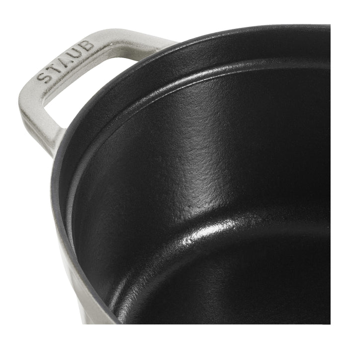 STAUB La Cocotte 6.75 L Cast Iron Oval Cocotte, White Truffle-1