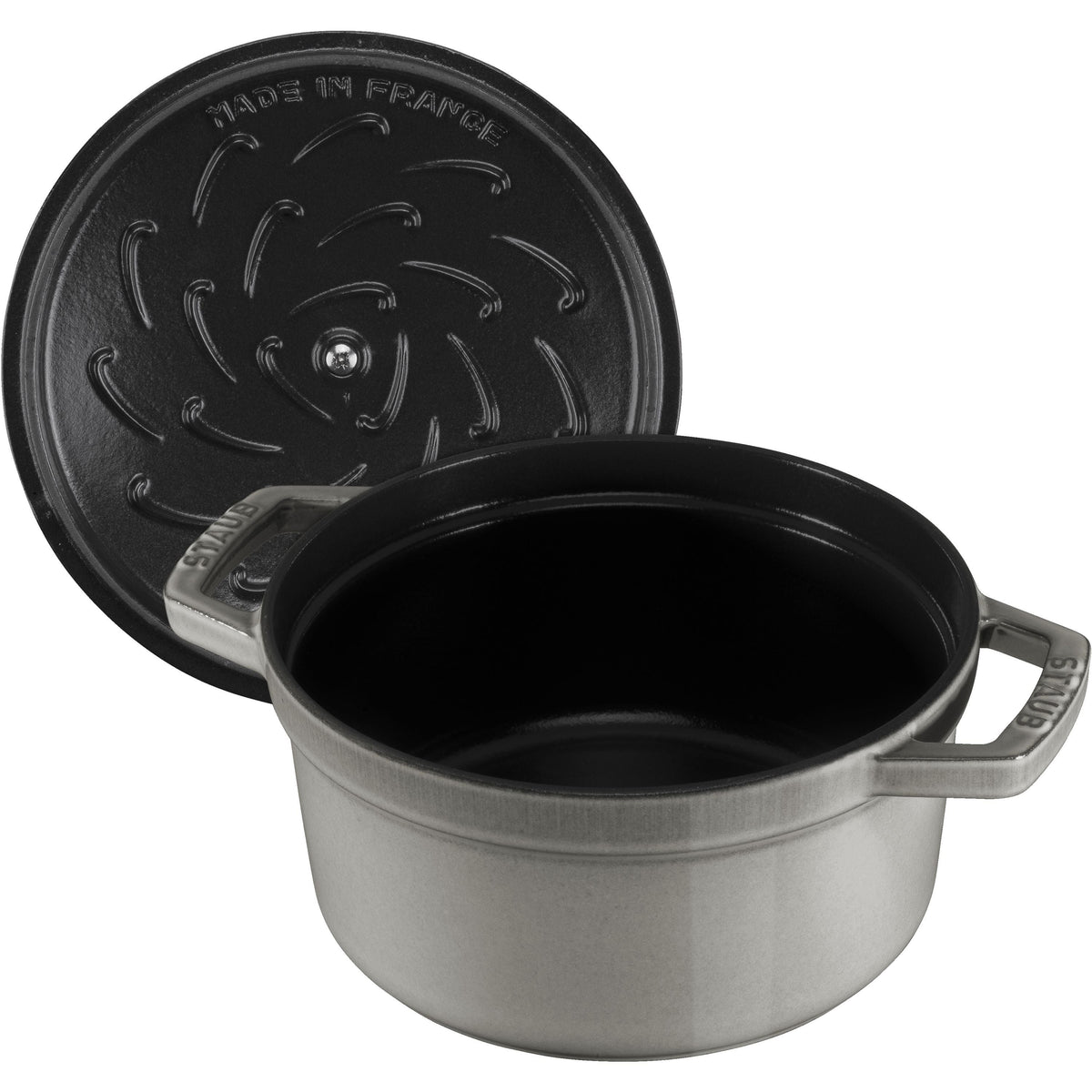 STAUB La Cocotte 5.25 L Cast Iron Round Cocotte, Graphite-Grey-2