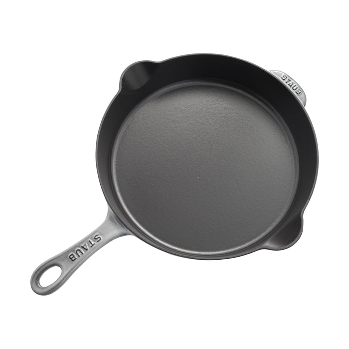 STAUB Pans 28 cm / 11 inch Cast Iron Traditional Deep Frypan, Graphite-Grey-1