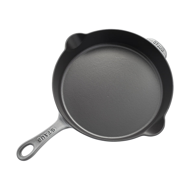 STAUB Pans 28 cm / 11 inch Cast Iron Traditional Deep Frypan, Graphite-Grey-1