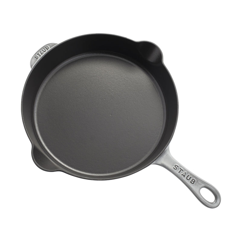 STAUB Pans 28 cm / 11 inch Cast Iron Traditional Deep Frypan, Graphite-Grey-2