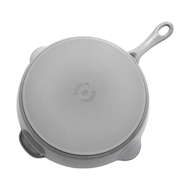 STAUB Pans 28 cm / 11 inch Cast Iron Traditional Deep Frypan, Graphite-Grey-3