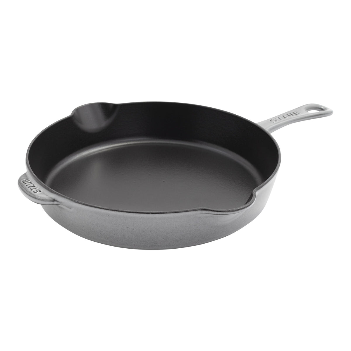 STAUB Pans 28 cm / 11 inch Cast Iron Traditional Deep Frypan, Graphite-Grey-0