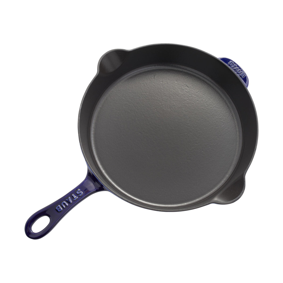 STAUB Pans 28 cm / 11 inch Cast Iron Traditional Deep Frypan, Dark-Blue-2
