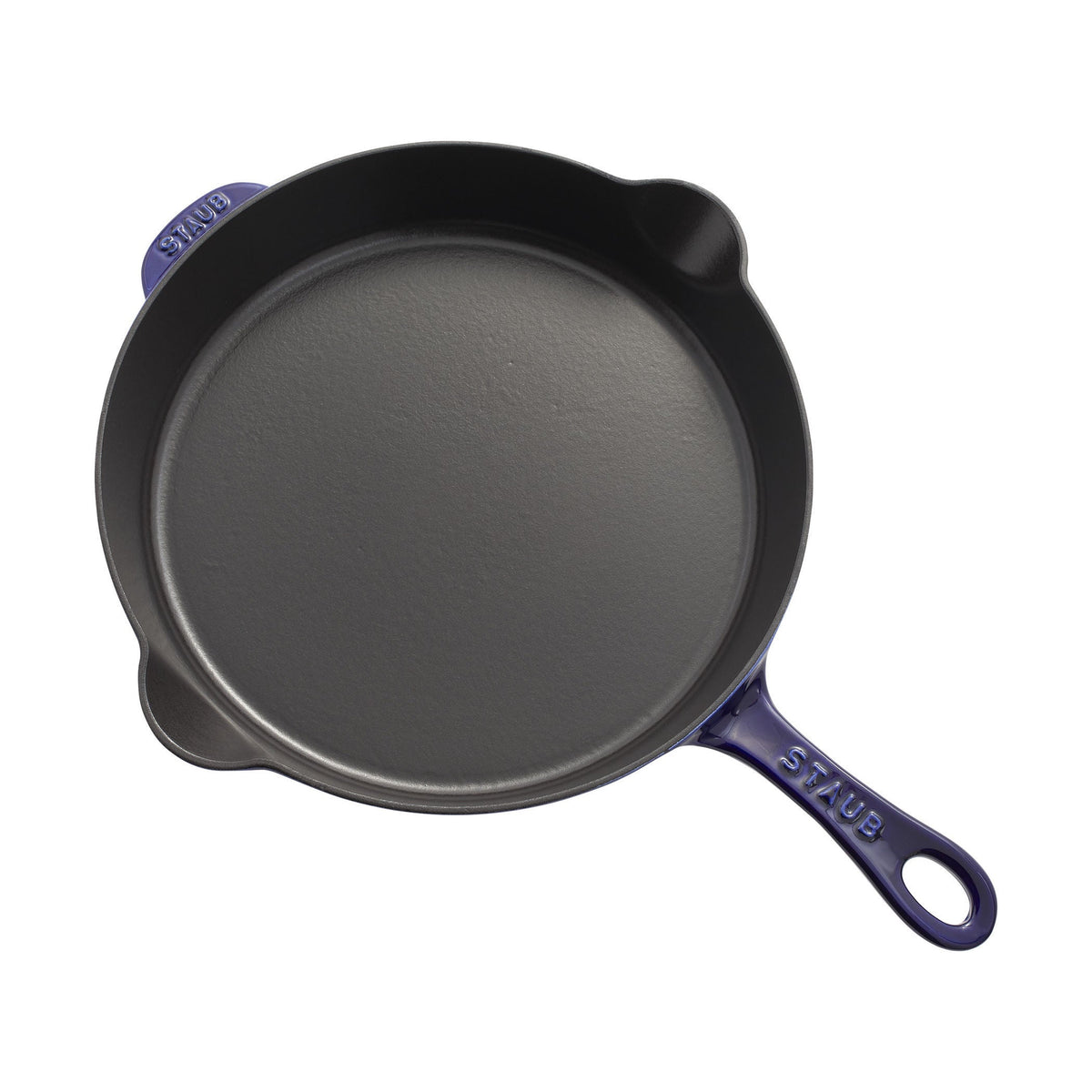 STAUB Pans 28 cm / 11 inch Cast Iron Traditional Deep Frypan, Dark-Blue-3
