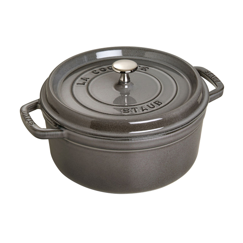 STAUB La Cocotte 5.25 L Cast Iron Round Cocotte, Graphite-Grey-0