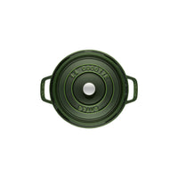 STAUB La Cocotte 5.25 L Cast Iron Round Cocotte, Basil-Green-2