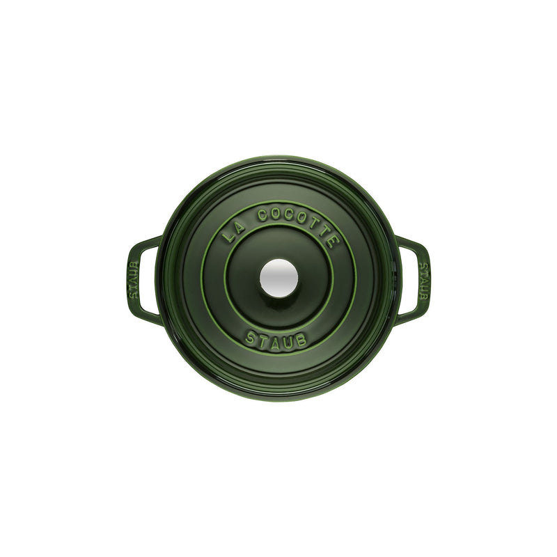 STAUB La Cocotte 5.25 L Cast Iron Round Cocotte, Basil-Green-2