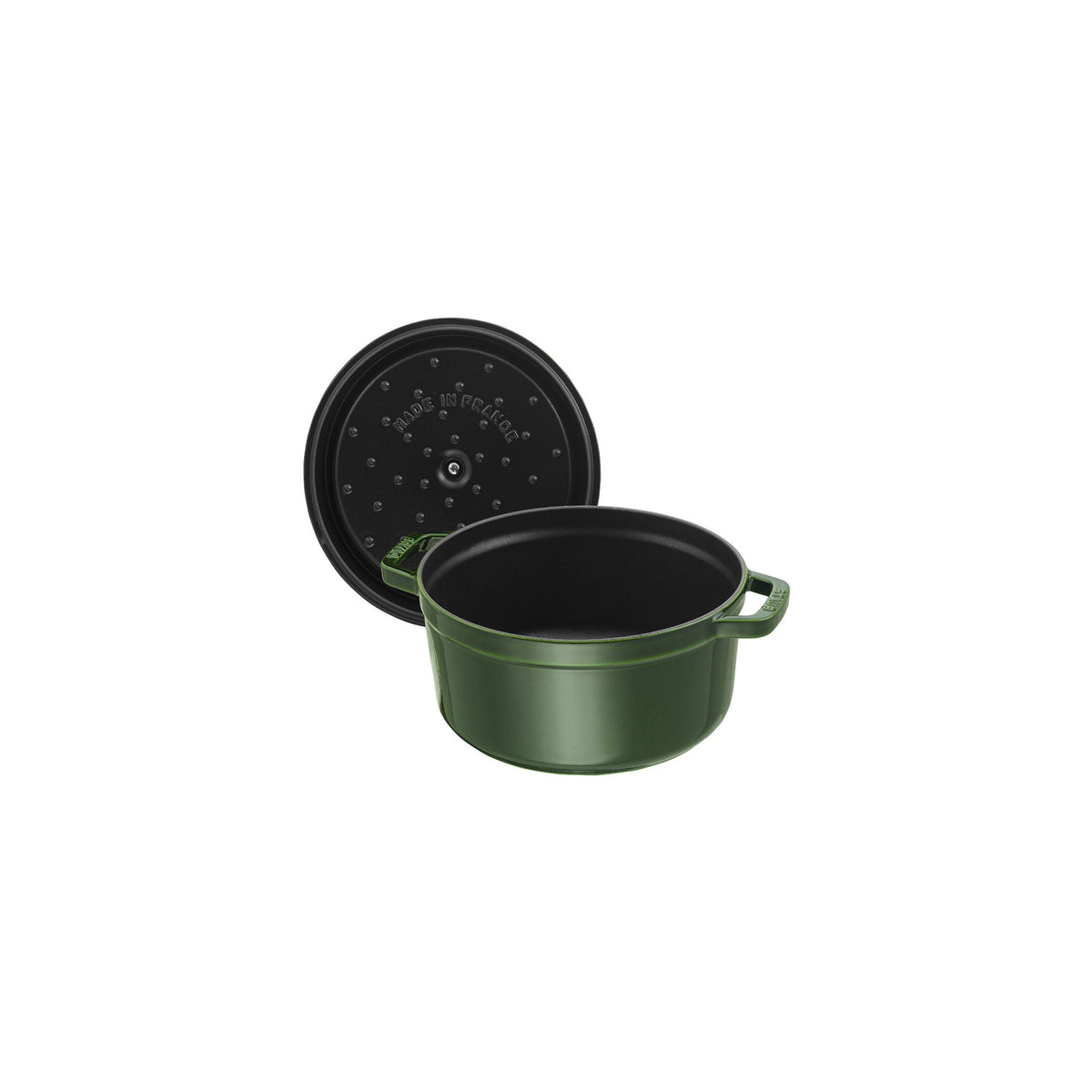 STAUB La Cocotte 6.75 L Cast Iron Round Cocotte, Basil-Green-2