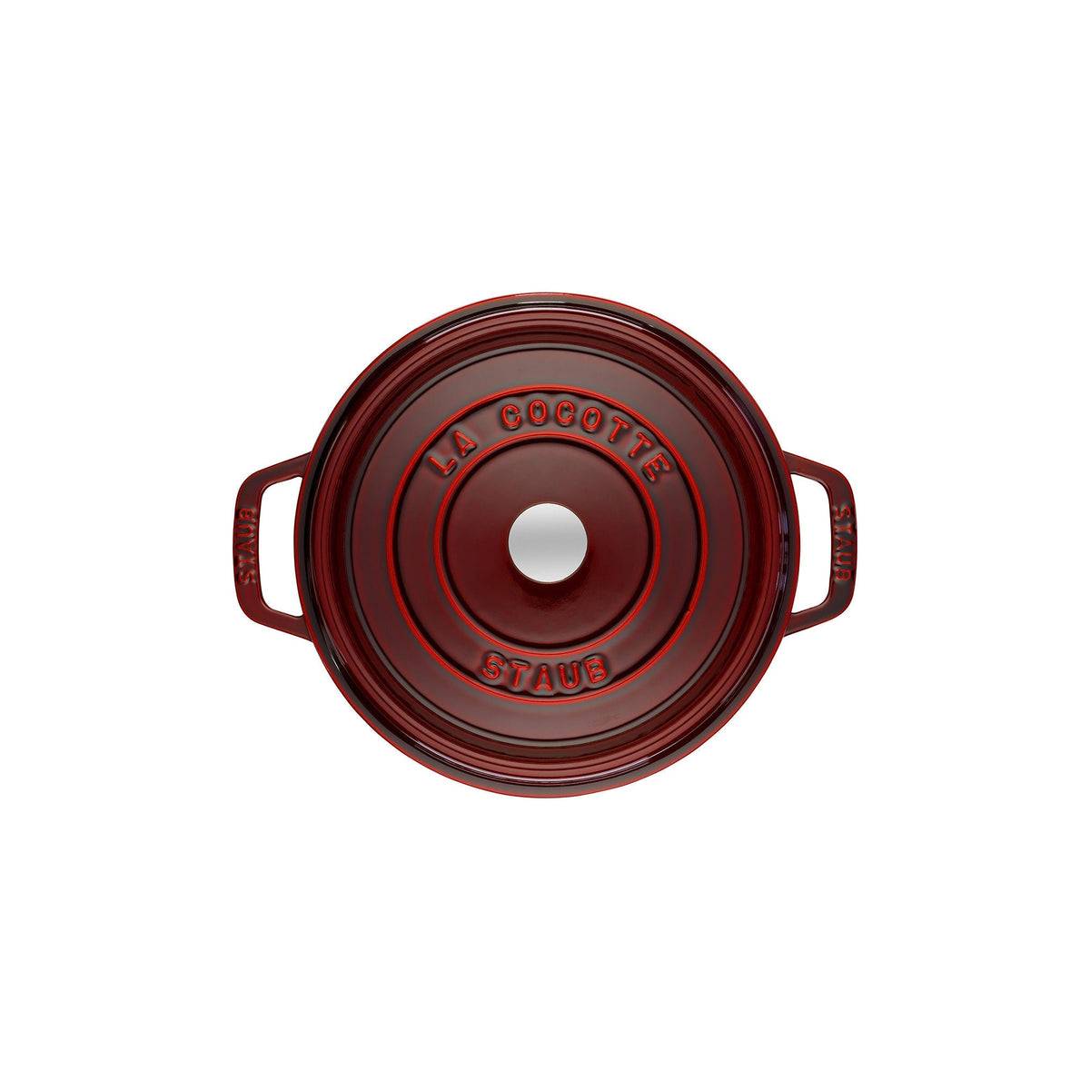STAUB La Cocotte 5.25 L Cast Iron Round Cocotte, Grenadine-Red-2