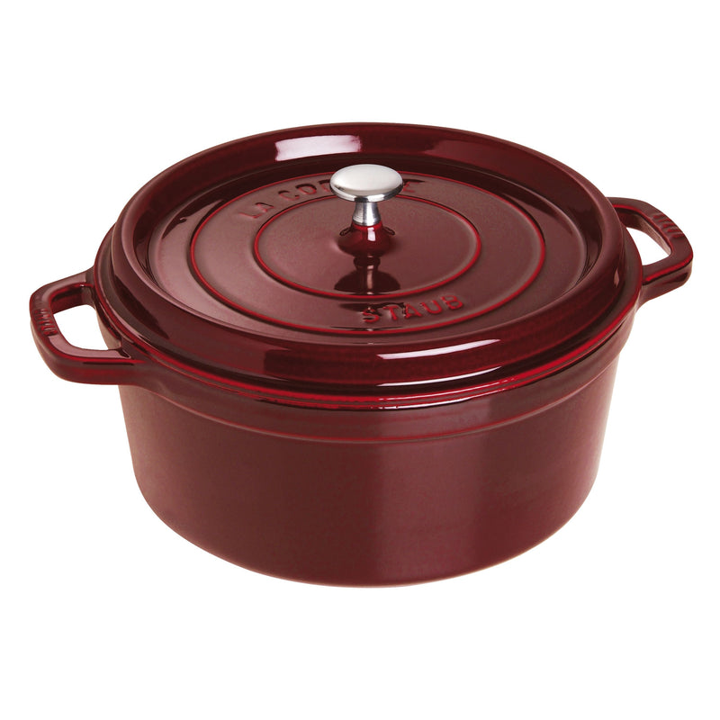 STAUB La Cocotte 6.75 L Cast Iron Cocotte, Grenadine-Red-0