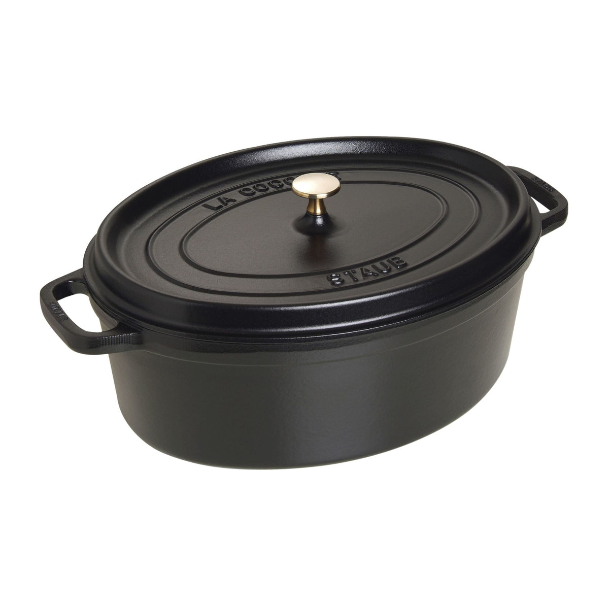 STAUB La Cocotte 8 L Cast Iron Oval Cocotte, Black