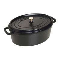 STAUB La Cocotte 8 L Cast Iron Oval Cocotte, Black