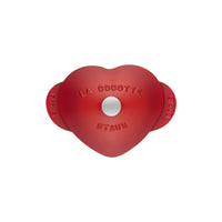 STAUB La Cocotte 1.75 L Cast Iron Heart Cocotte, Cherry