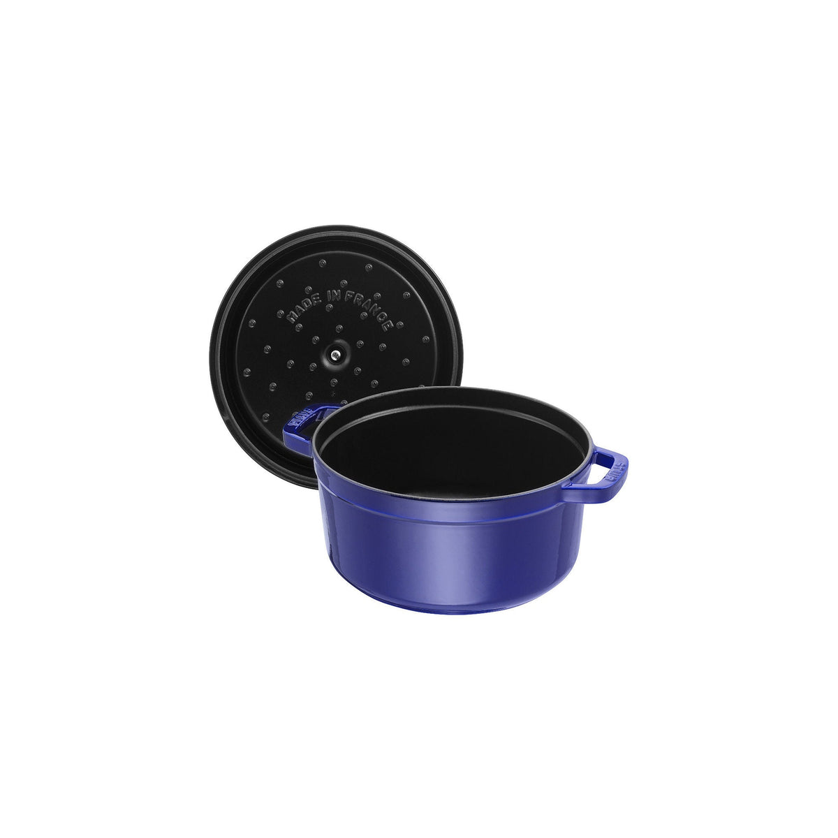 STAUB La Cocotte 5.25 L Cast Iron Round Cocotte, Dark-Blue