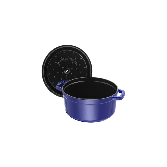 STAUB La Cocotte 5.25 L Cast Iron Round Cocotte, Dark-Blue