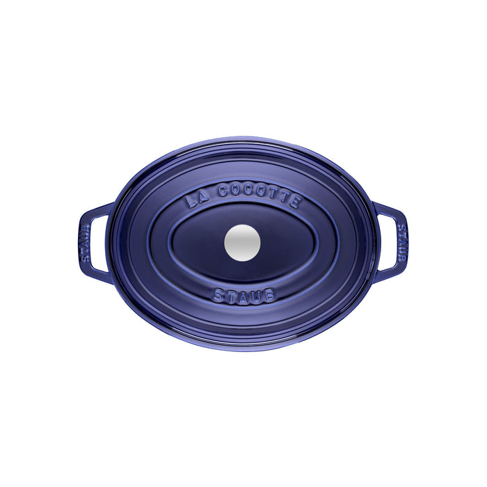 STAUB La Cocotte 5.5 L Cast Iron Oval Cocotte, Dark-Blue