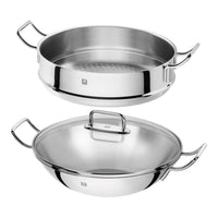 ZWILLING Plus 3 Piece 18/10 Stainless Steel Wok With Steamer And Lid-0