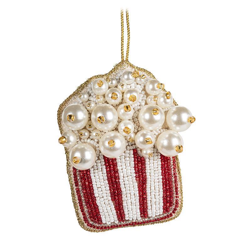 Pearl Popcorn Bead Christmas Ornament