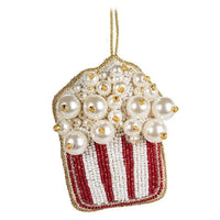 Pearl Popcorn Bead Christmas Ornament