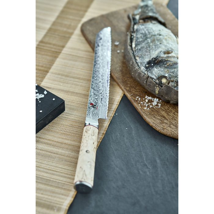 MIYABI 5000 MCD 9 inch Bread Knife, Brown