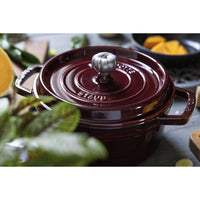STAUB La Cocotte 3.7 L Cast Iron Round Cocotte, Grenadine-Red-3