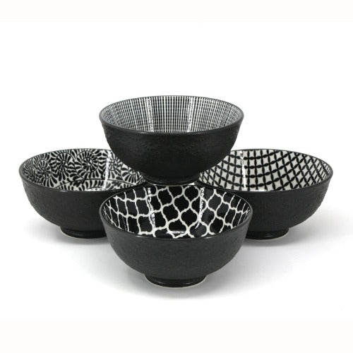 Small Black & White Bowl, 1pc